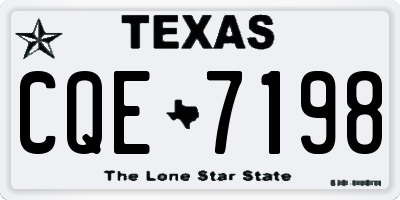 TX license plate CQE7198