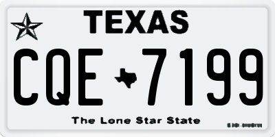 TX license plate CQE7199
