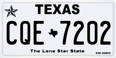 TX license plate CQE7202