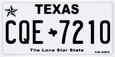 TX license plate CQE7210