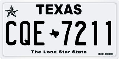 TX license plate CQE7211