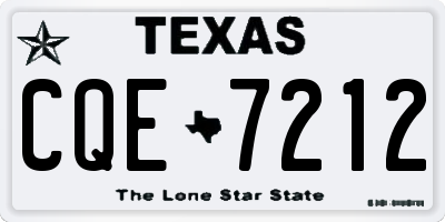 TX license plate CQE7212