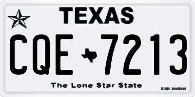TX license plate CQE7213