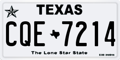 TX license plate CQE7214