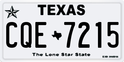 TX license plate CQE7215