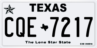 TX license plate CQE7217
