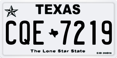 TX license plate CQE7219