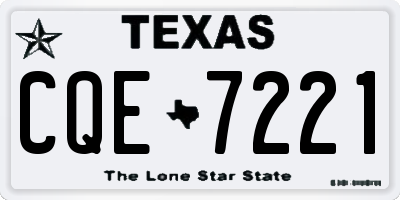 TX license plate CQE7221