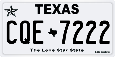 TX license plate CQE7222