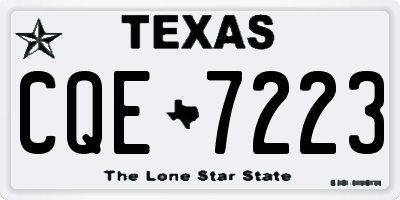 TX license plate CQE7223