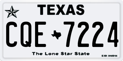 TX license plate CQE7224