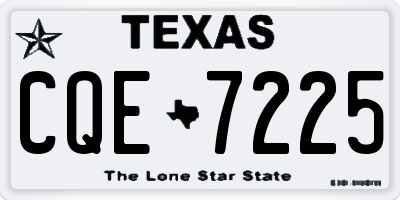 TX license plate CQE7225