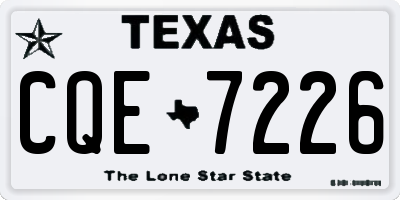 TX license plate CQE7226