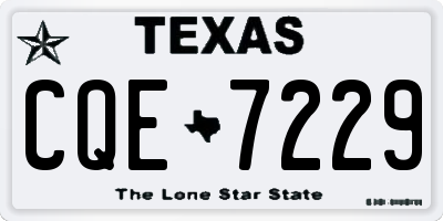 TX license plate CQE7229