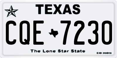 TX license plate CQE7230