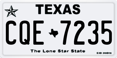 TX license plate CQE7235