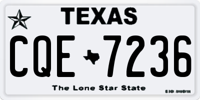 TX license plate CQE7236