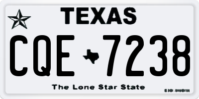 TX license plate CQE7238