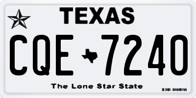 TX license plate CQE7240