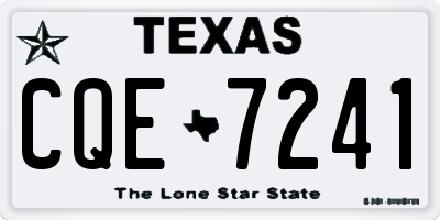 TX license plate CQE7241