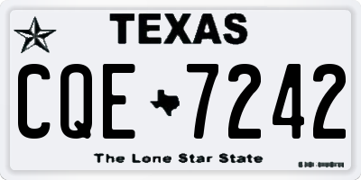 TX license plate CQE7242