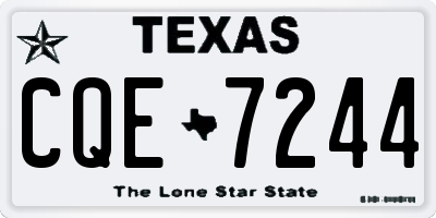 TX license plate CQE7244