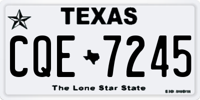 TX license plate CQE7245