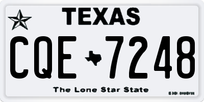 TX license plate CQE7248