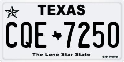 TX license plate CQE7250