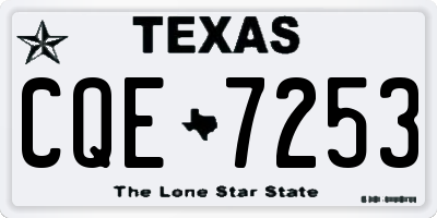 TX license plate CQE7253