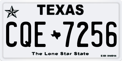 TX license plate CQE7256
