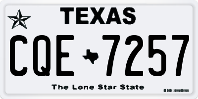 TX license plate CQE7257