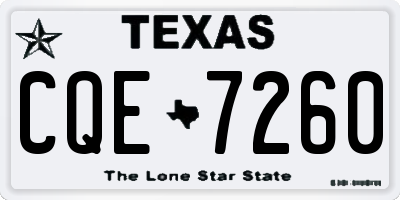 TX license plate CQE7260