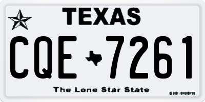 TX license plate CQE7261