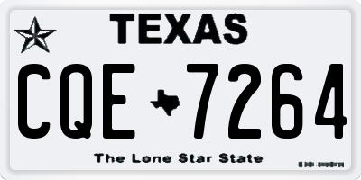 TX license plate CQE7264