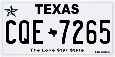 TX license plate CQE7265