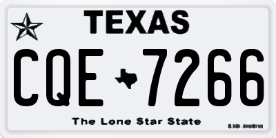 TX license plate CQE7266