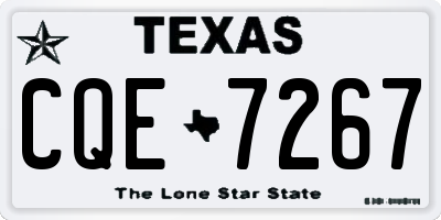 TX license plate CQE7267