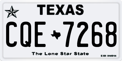 TX license plate CQE7268