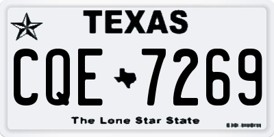 TX license plate CQE7269