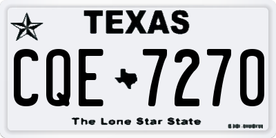 TX license plate CQE7270