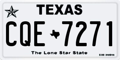 TX license plate CQE7271