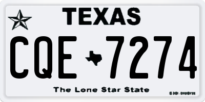 TX license plate CQE7274