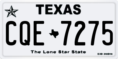 TX license plate CQE7275