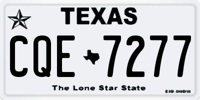 TX license plate CQE7277
