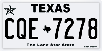 TX license plate CQE7278