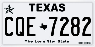 TX license plate CQE7282
