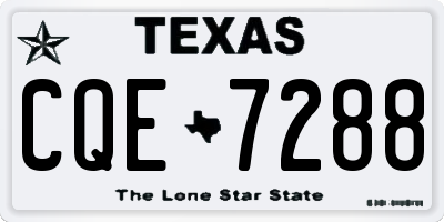 TX license plate CQE7288