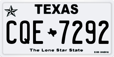 TX license plate CQE7292