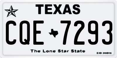 TX license plate CQE7293